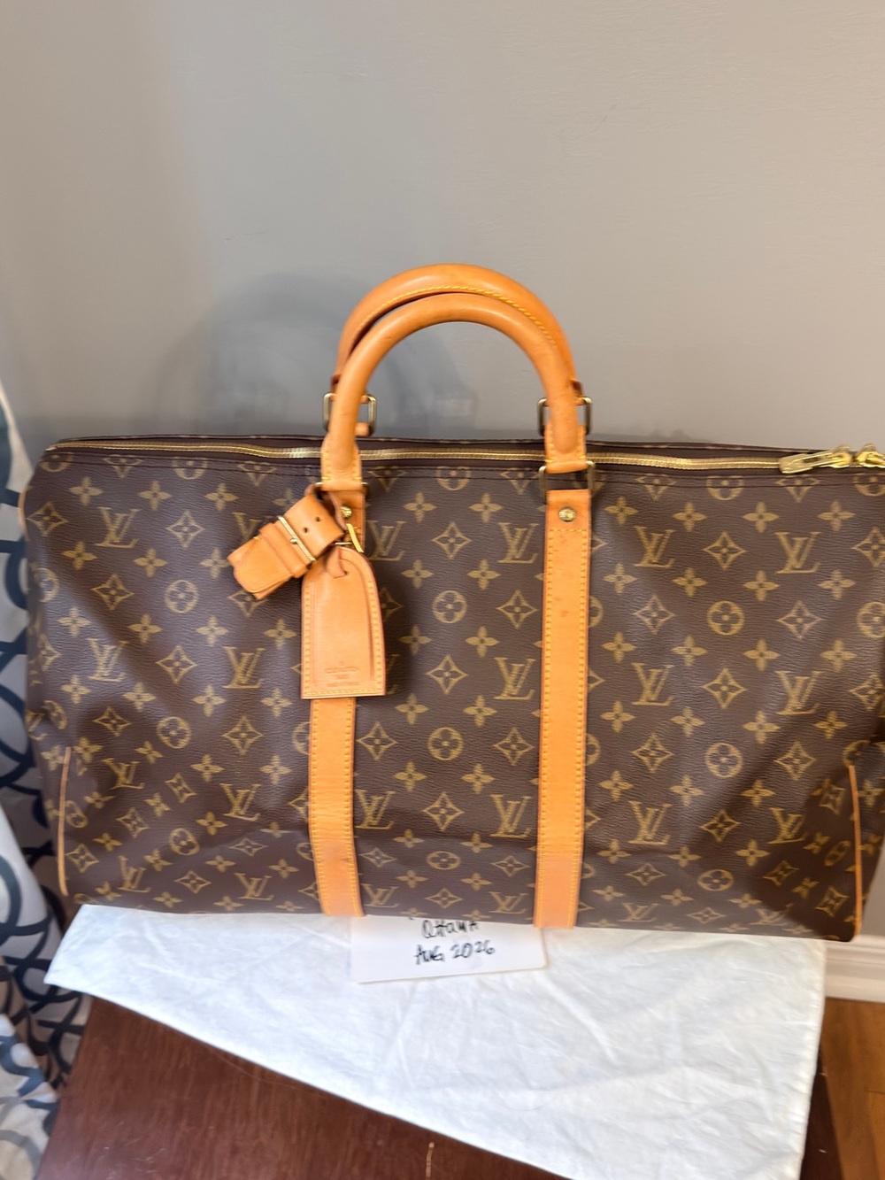 Authentic Louis Vuitton Monogram KEEPALL 50 monogram Canvas